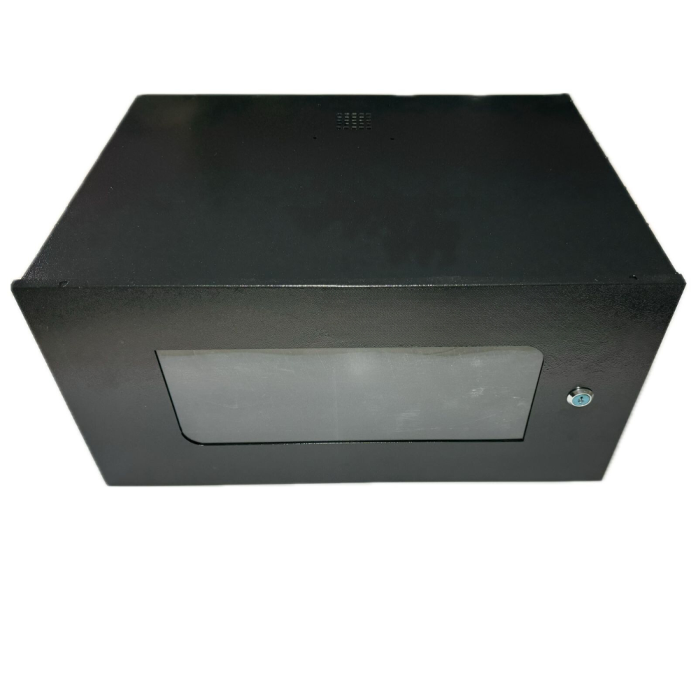 Mini Rack 05ux350mm Preto Visor Acrílico Linha Econômico 