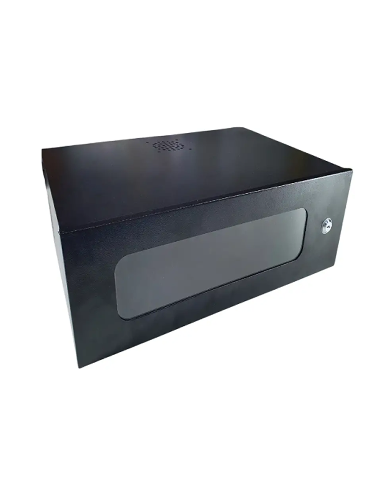 Mini Rack 03ux350mm Preto Visor Acrílico Linha Econômico 