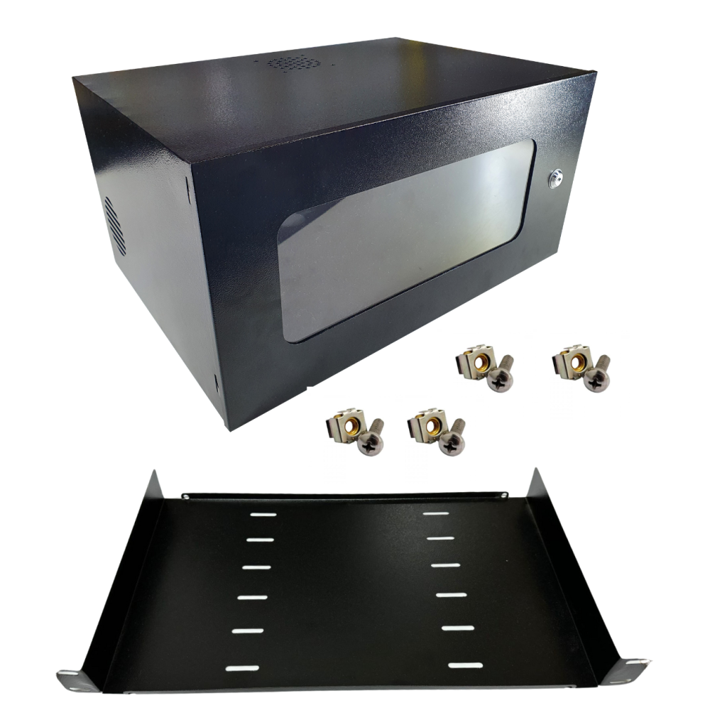 Rack 5u 350mm 19'' Econômico Cftv Dvr e Bandeja Fixa Frontal