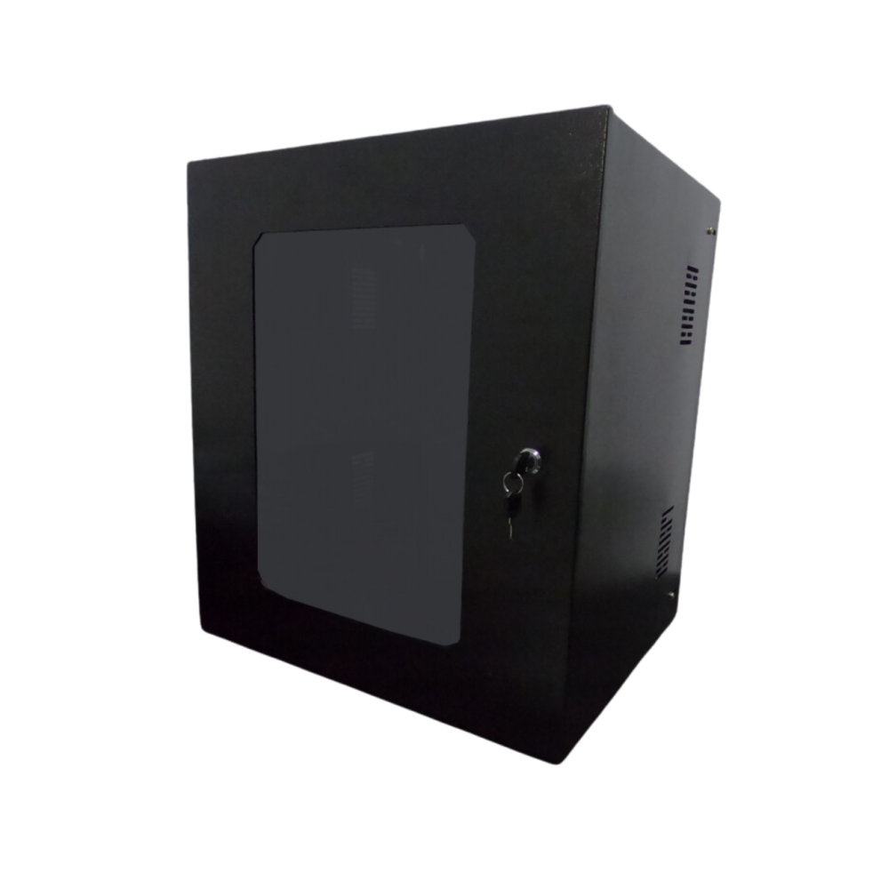 Rack 12u x 400mm Padrão 19'' Preto Visor Acrilico