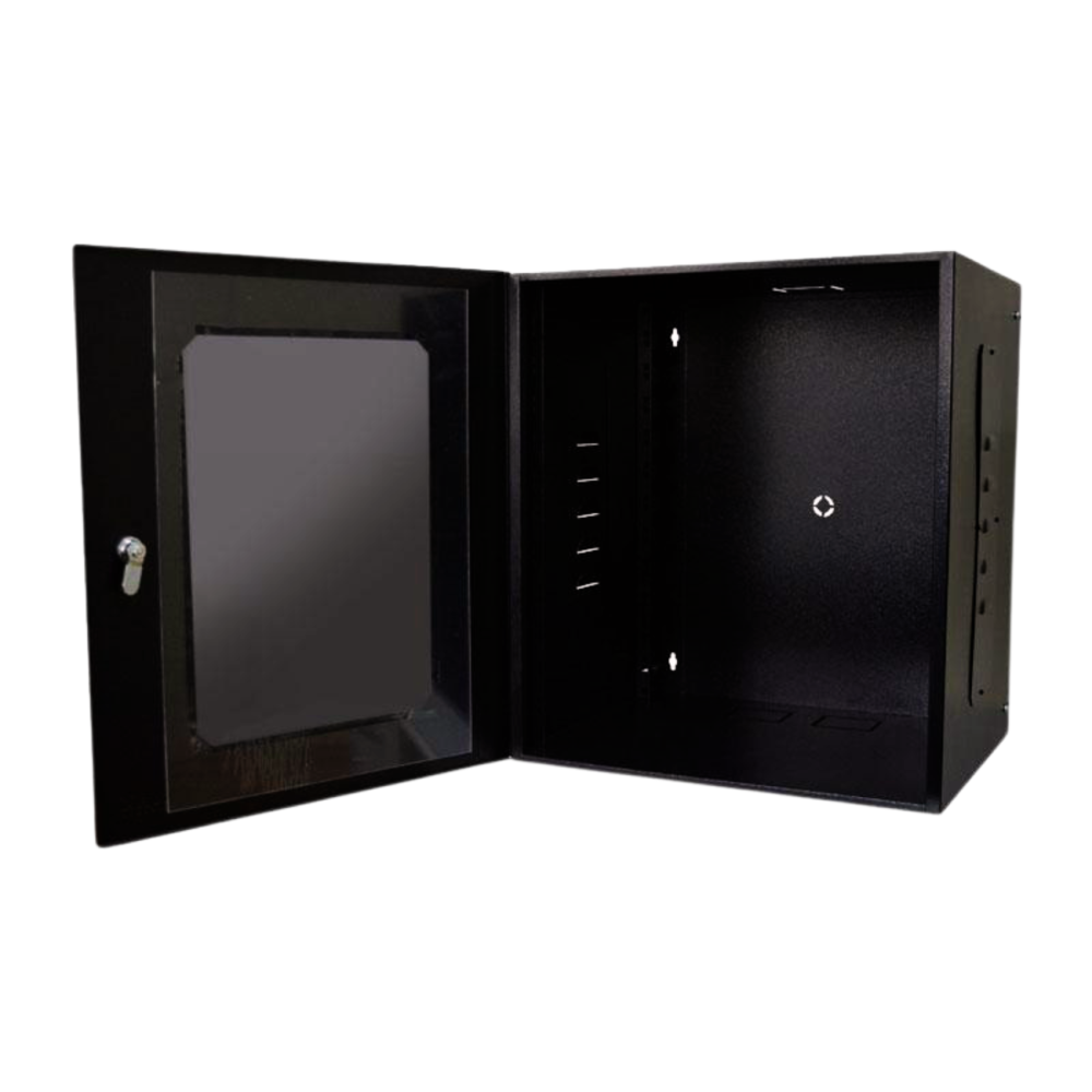 Rack 12u x 400mm Padrão 19'' Preto Visor Acrilico