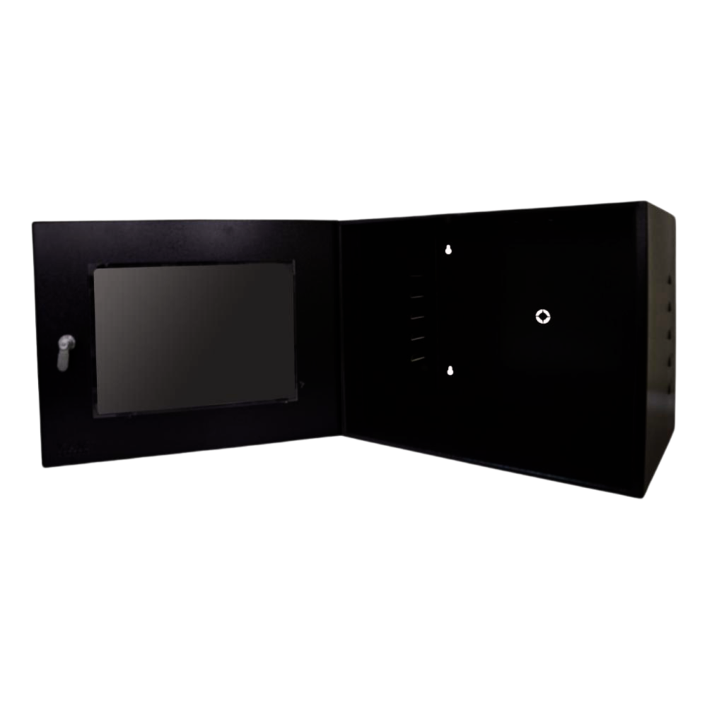 Rack 8U x 350mm Padrão 19'' Economico Preto Visor Acrilico 