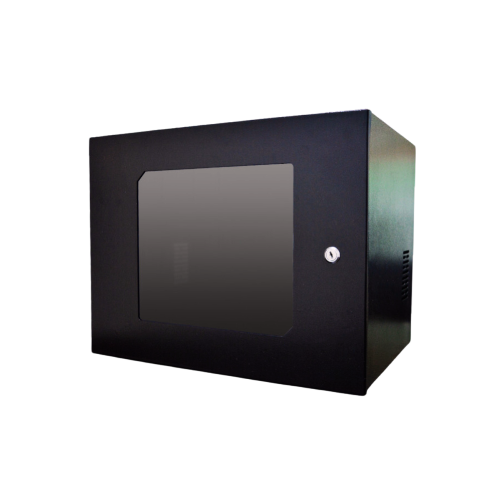 Rack 8U x 350mm Padrão 19'' Economico Preto Visor Acrilico 