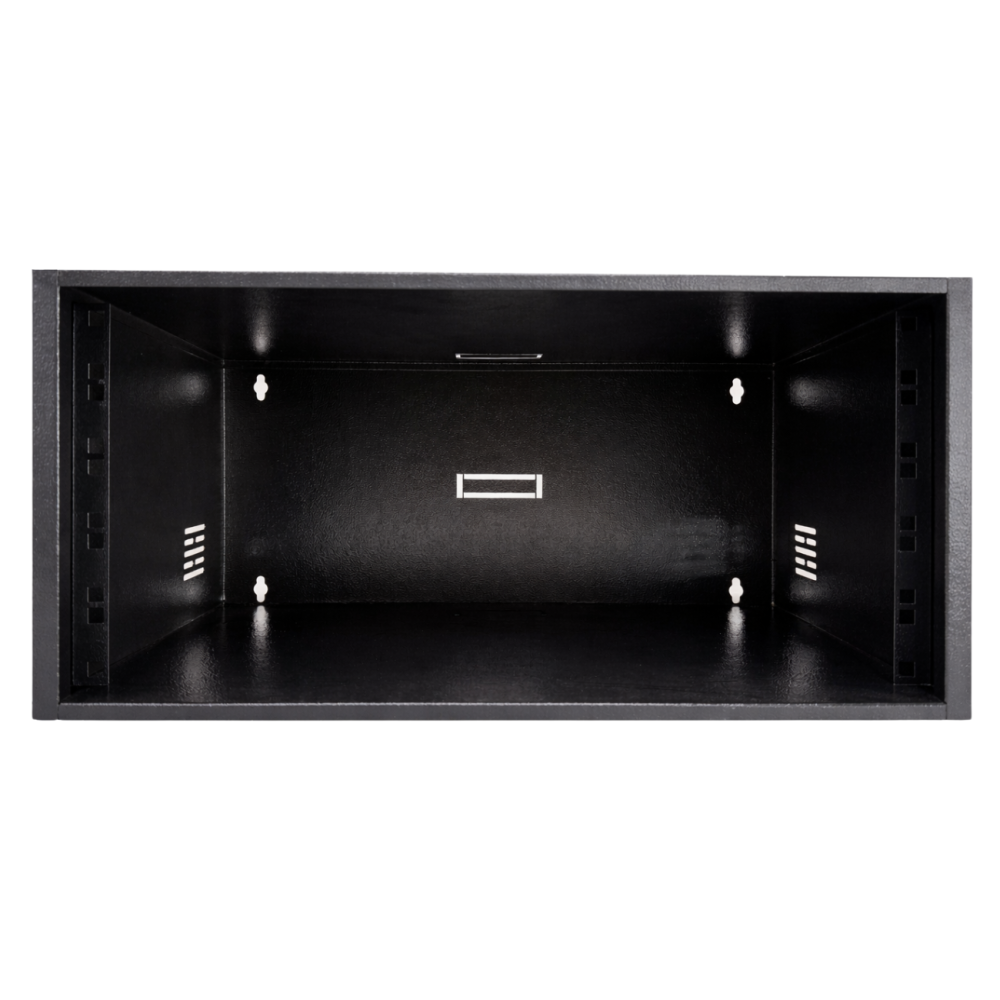 Kit - Mini Rack Padrão 19'' 5u x 350mm Com 1 Bandeja Fixa Frontal 1u x 250mm Ventilada