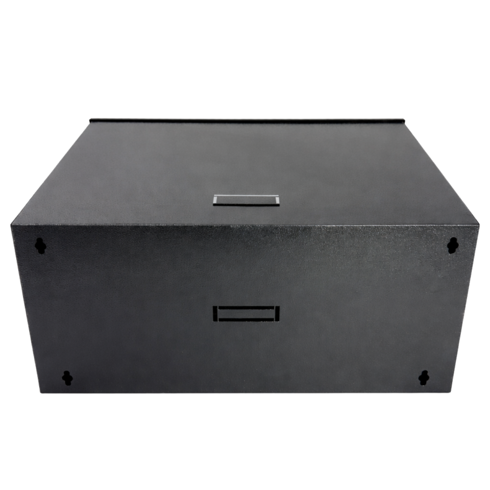 Kit - Mini Rack Padrão 19'' 5u x 350mm Com 1 Bandeja Fixa Frontal