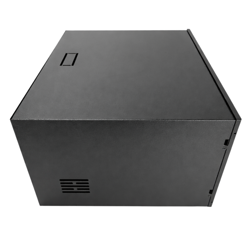 Kit - Mini Rack Padrão 19'' 5u x 350mm Com 1 Bandeja Fixa Frontal 1u x 250mm Ventilada
