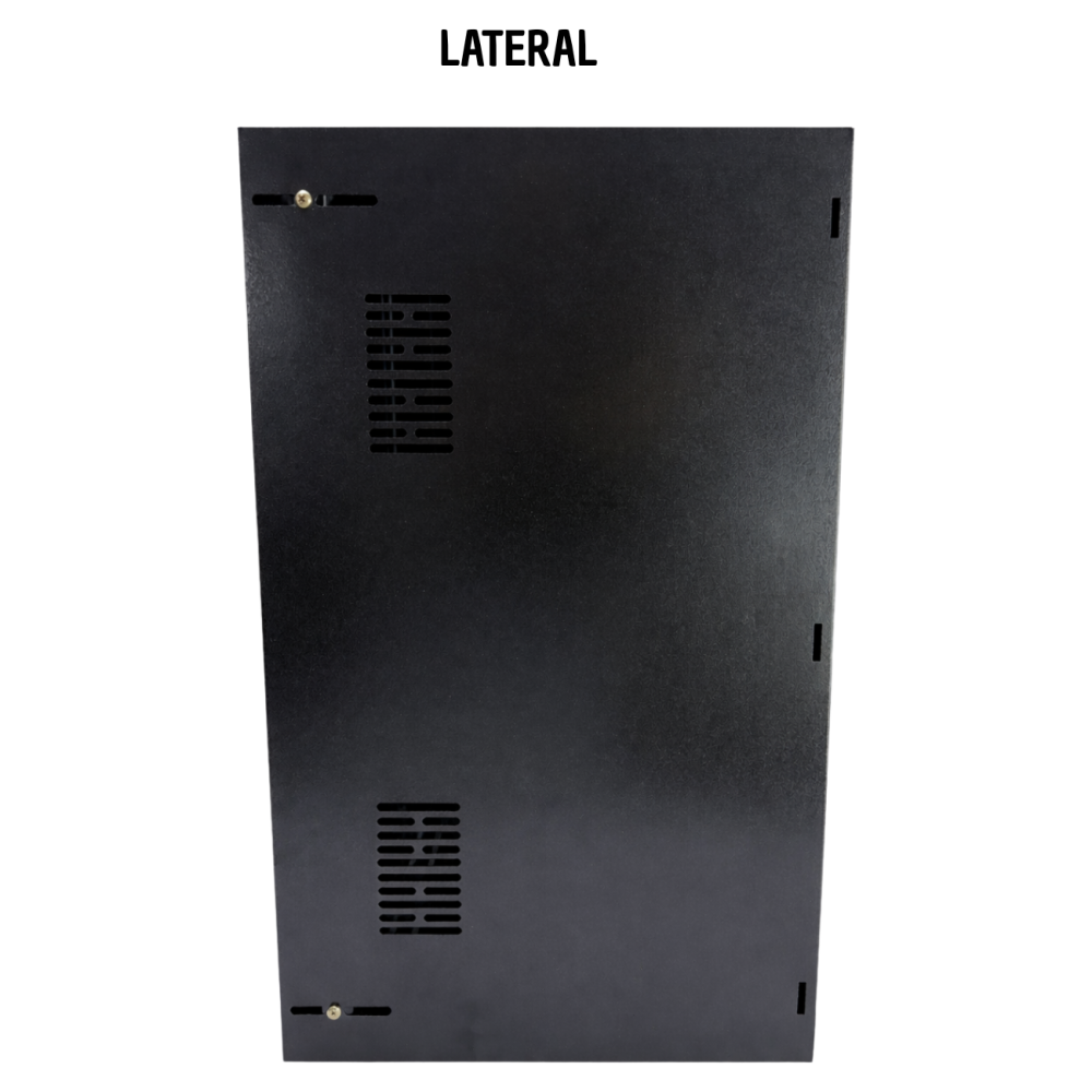Mini Rack Padrão 19'' 12u x 400mm Preto Visor Acrilico