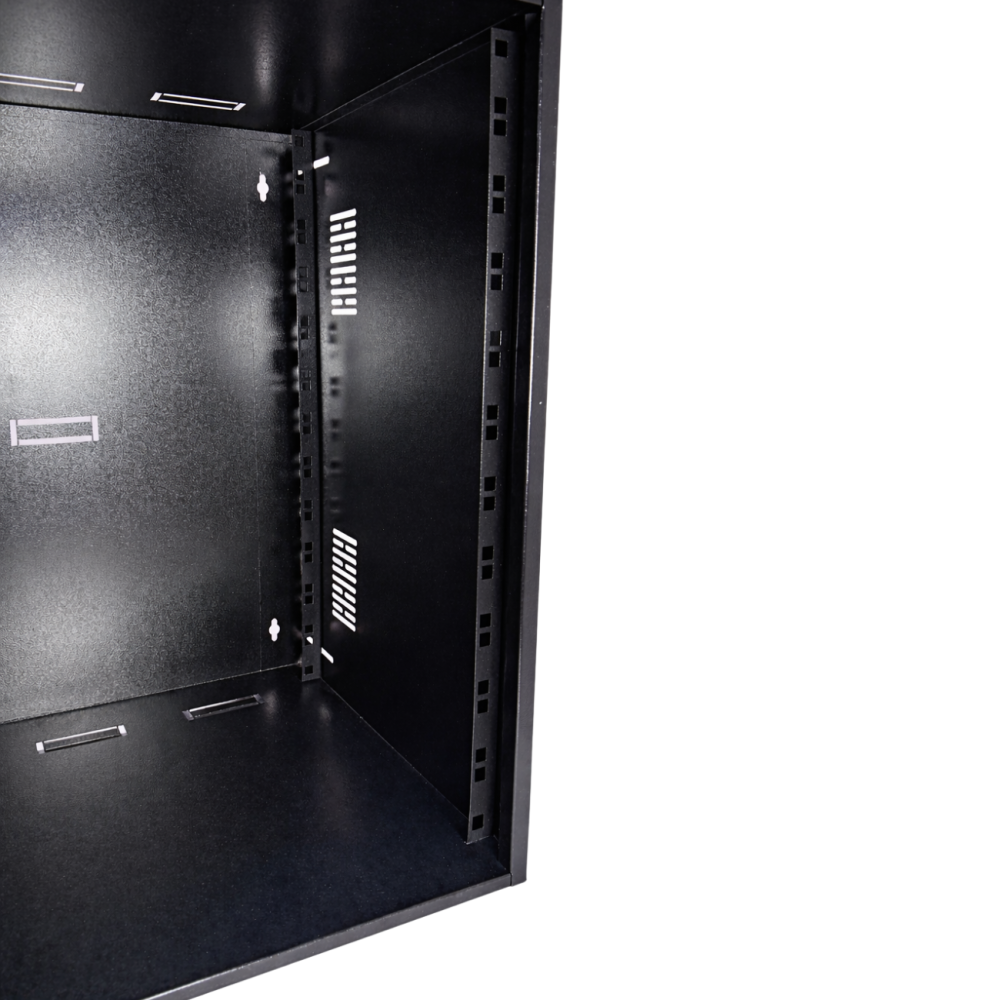 Mini Rack Padrão 19'' 12u x 400mm Preto Visor Acrilico