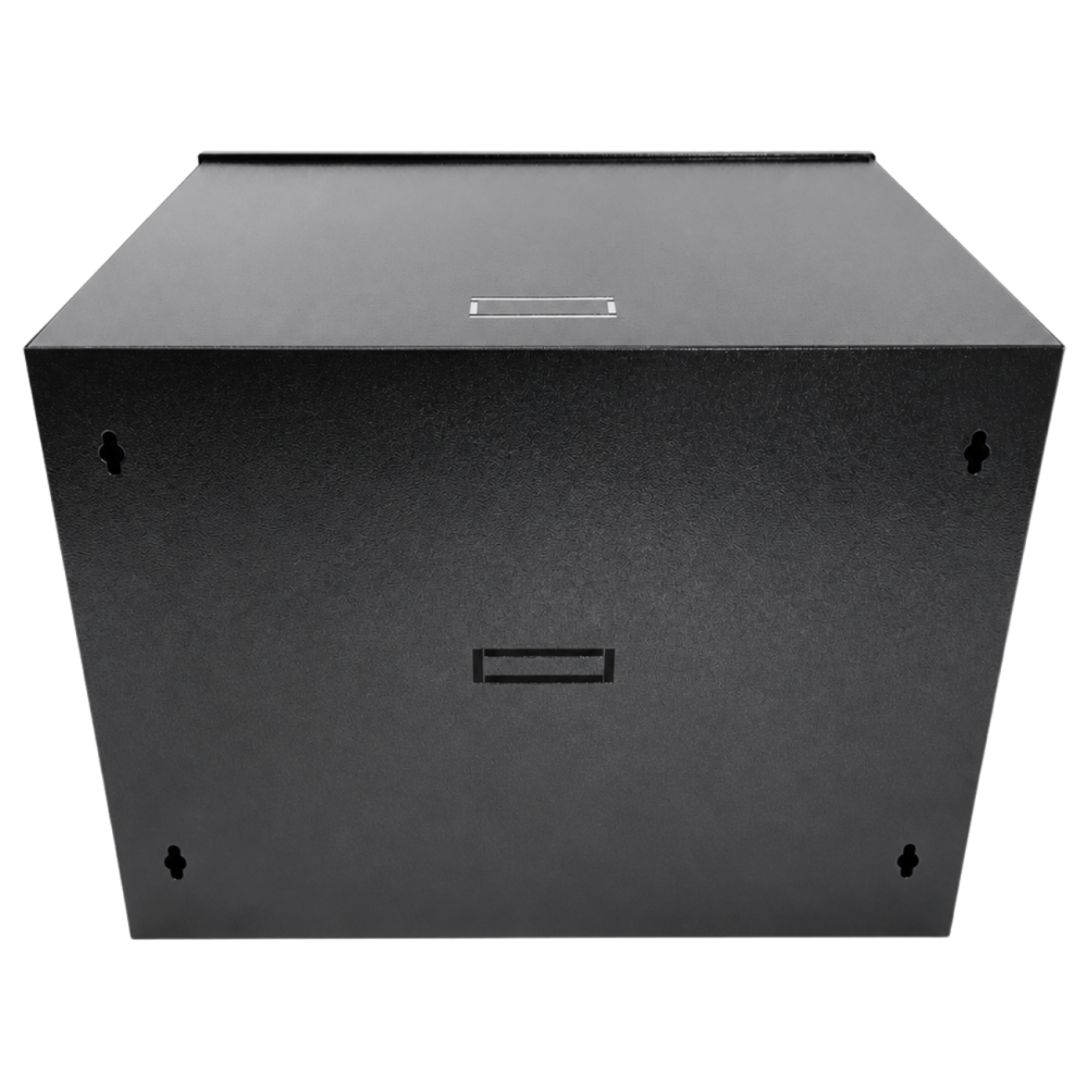 Mini Rack  Padrão 19'' 8U x 350mm Preto Visor Acrilico 